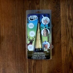ELOPE Gold Unicorn Horn Party Costume Accessory NIB